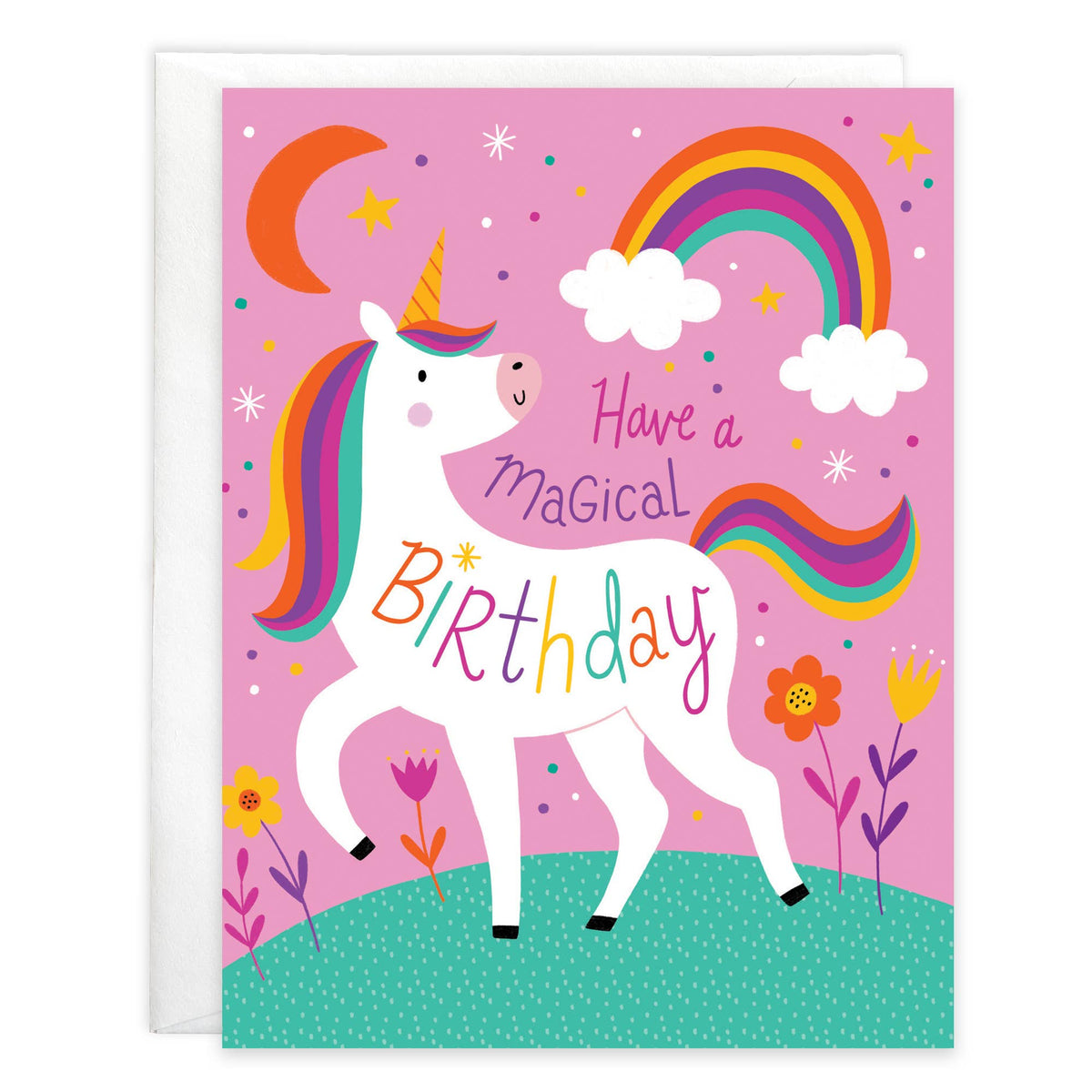 GINA B DESIGNS - Birthday Greeting Card - Kids - Magical Unicorn