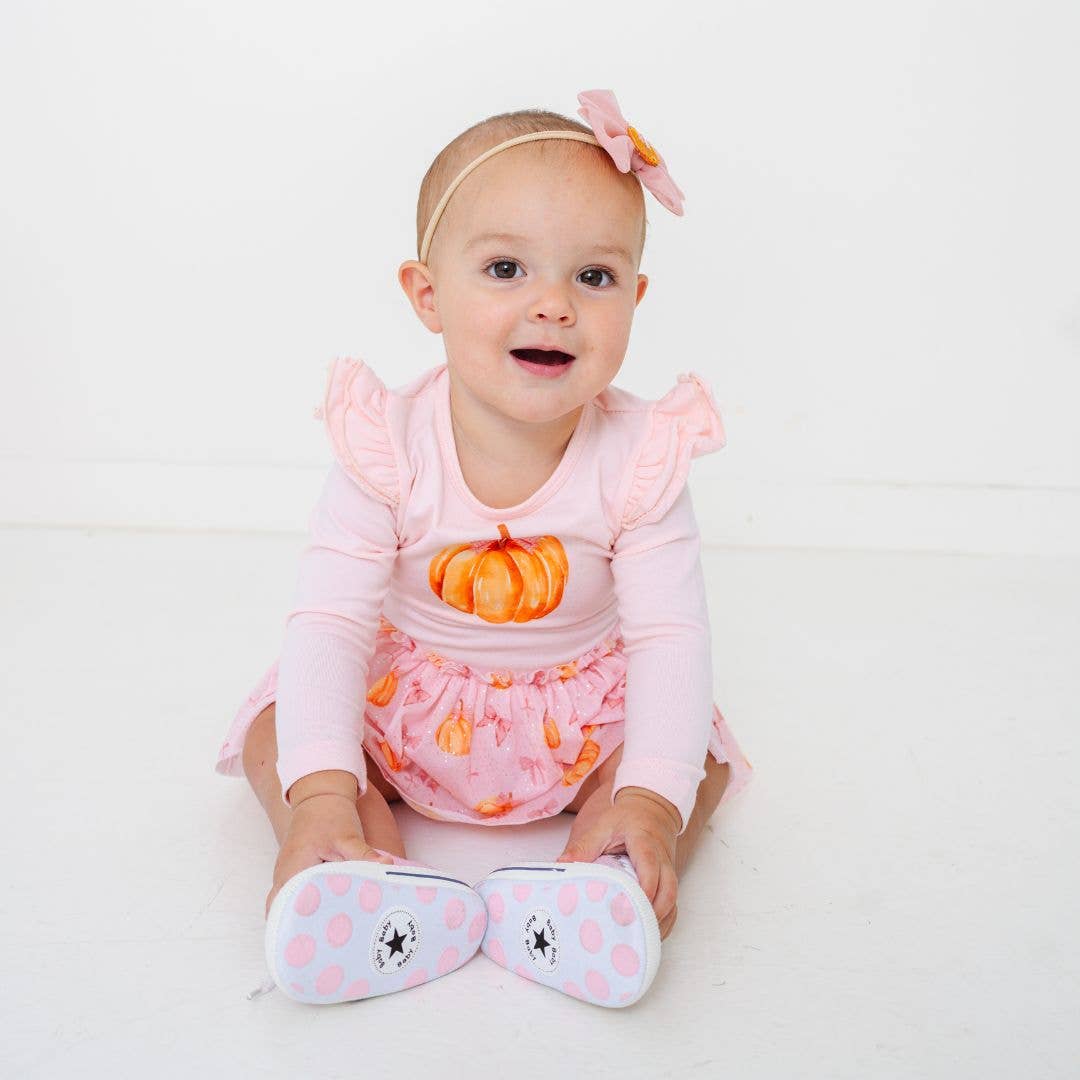 Coquette Pumpkin Long Sleeve Tutu Bodysuit