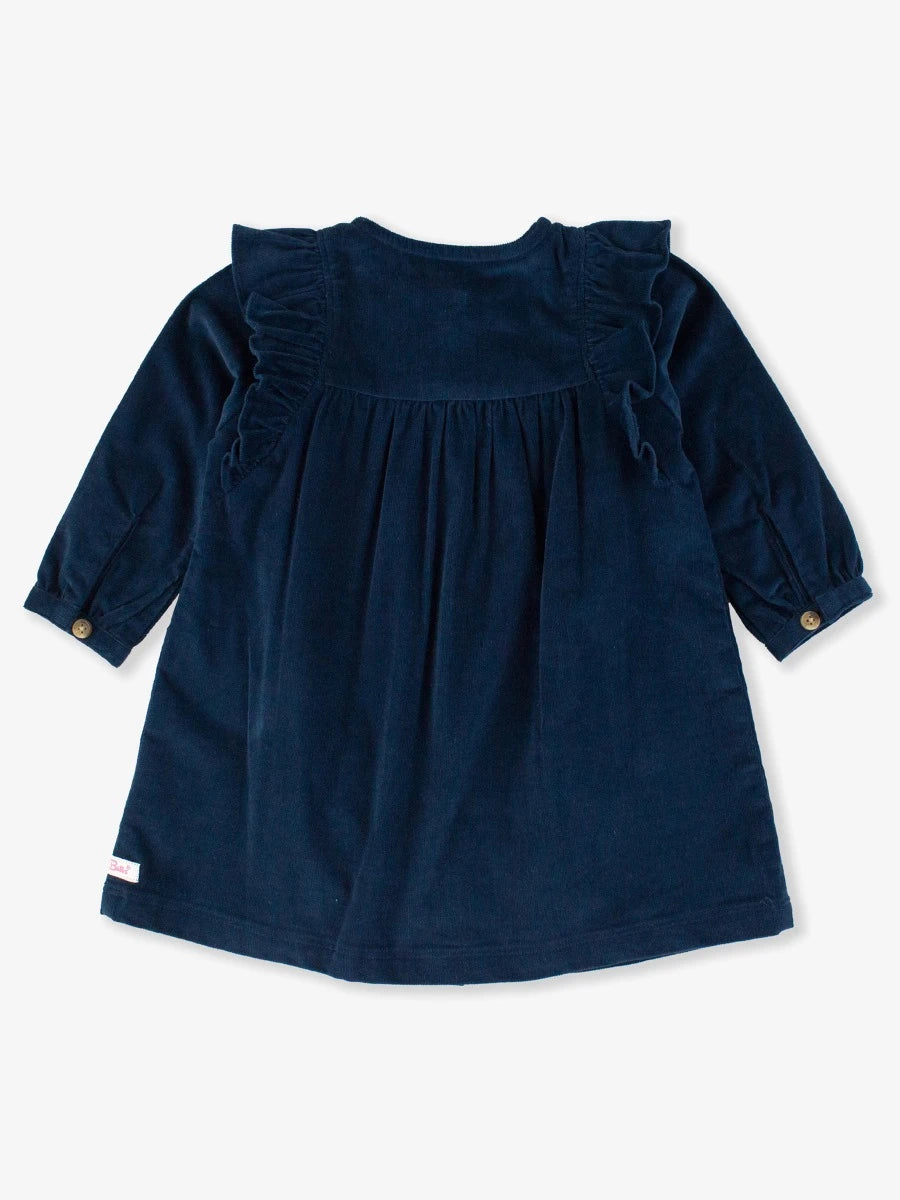 Corduroy Ruffle Detail Dress