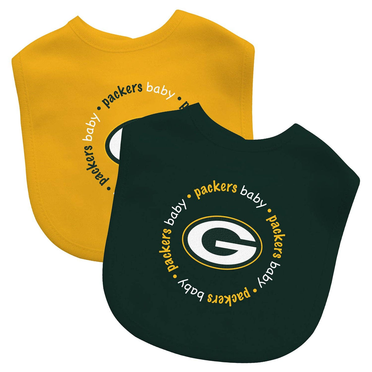 Baby Bibs 2-Pack - Green & Yellow