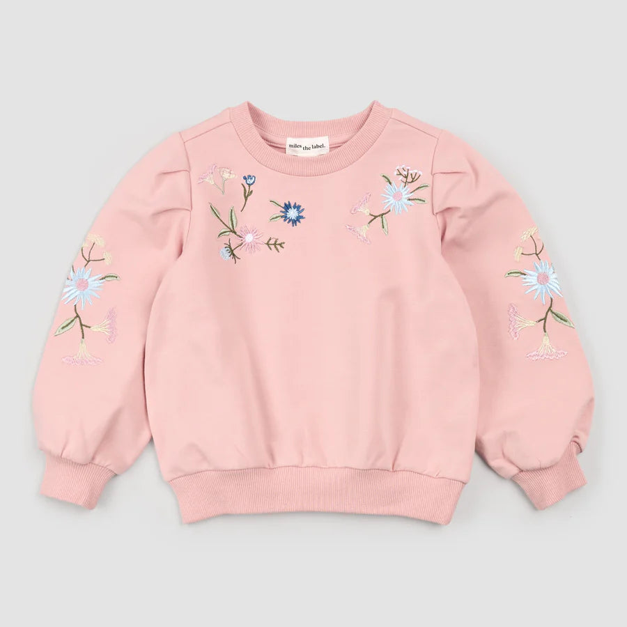 Floral Embroidery Sweatshirt