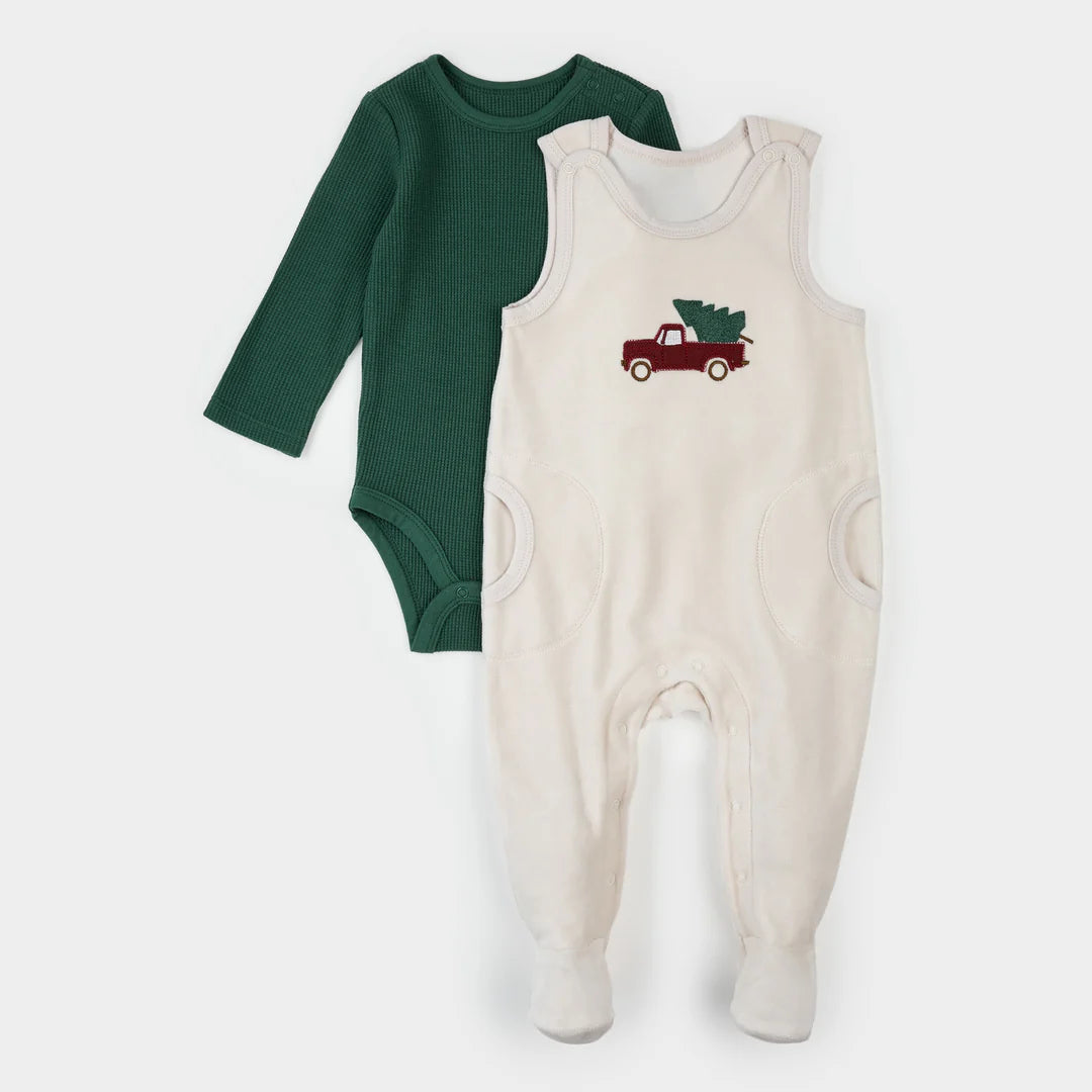 Christmas Truck Overall Set