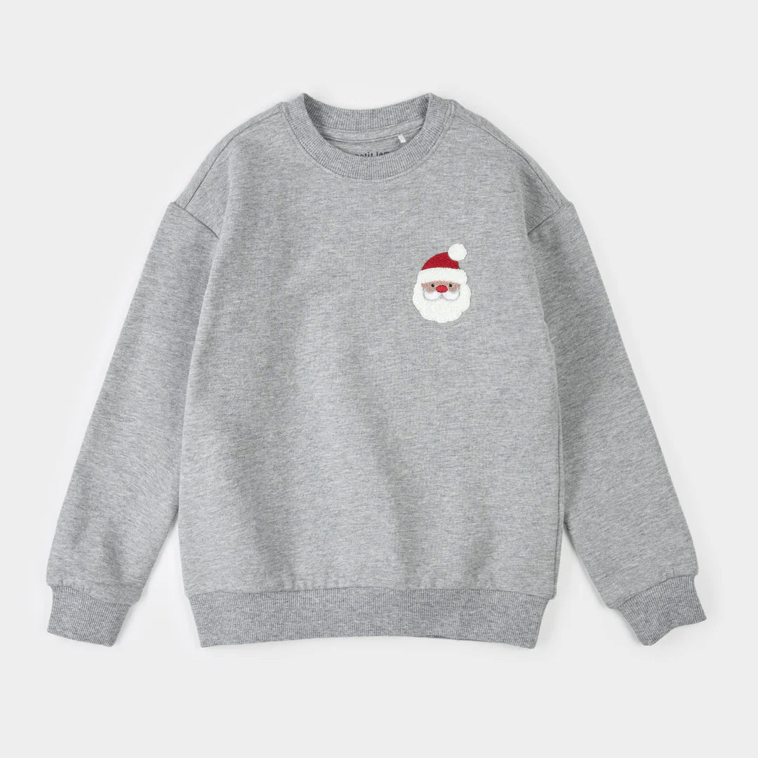 Santa Embroidered Sweatshirt