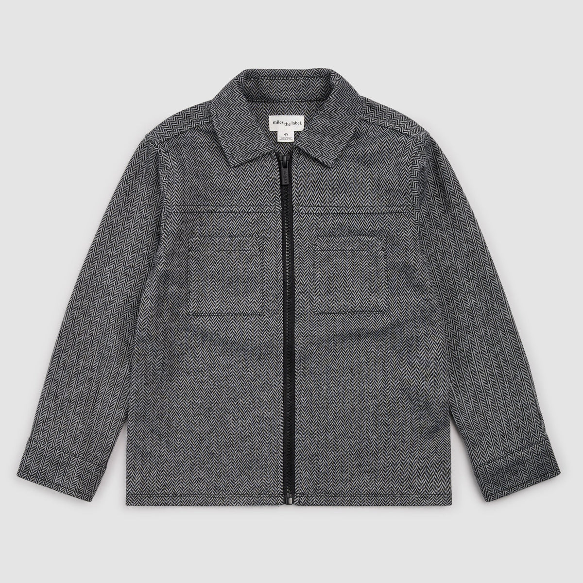 Shadow Jacquard Knit Full Zip Over-Shirt