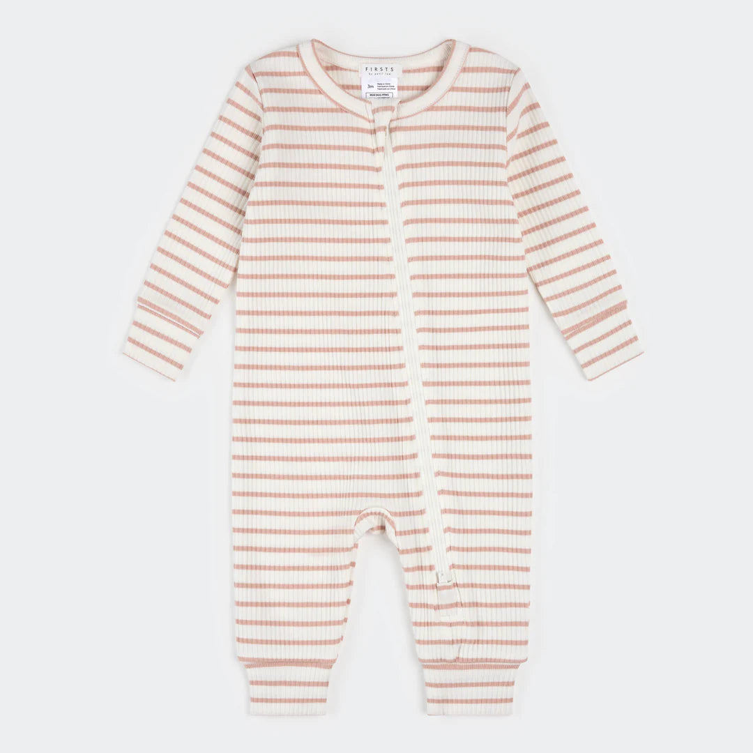 Rose Stripe Ribbed Sleeper