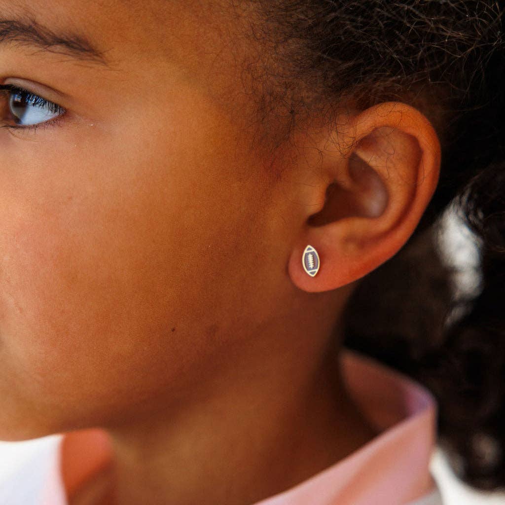 Pip Pop Post - Sports Balls Stud Earrings - Hypoallergenic, Flat Back, Girl: Pair / Golf Ball