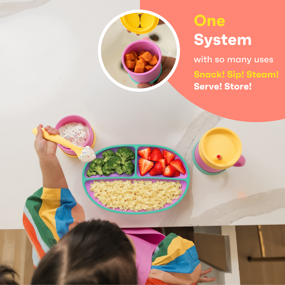 Color Pop Suction Plate: Grape