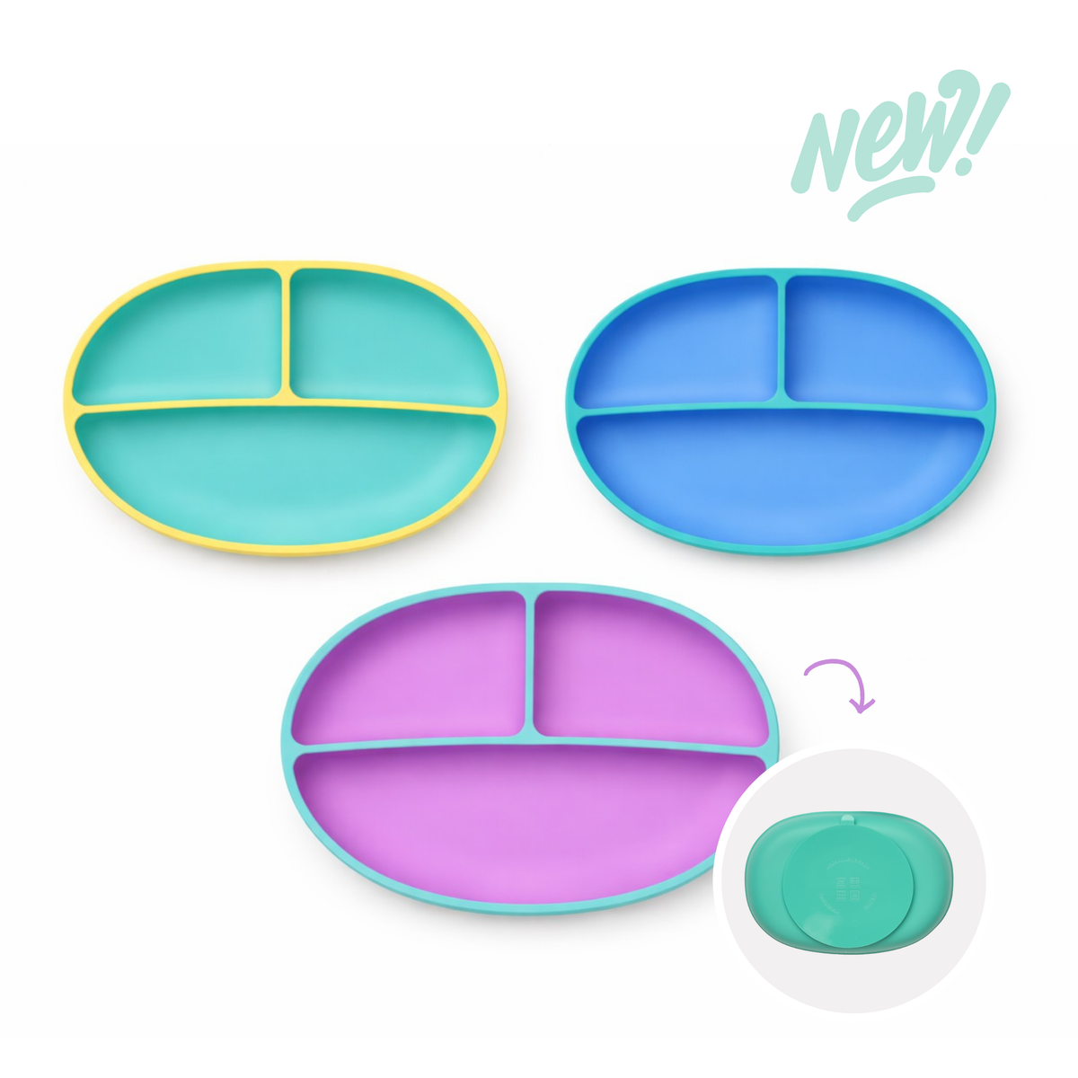 Color Pop Suction Plate: Grape