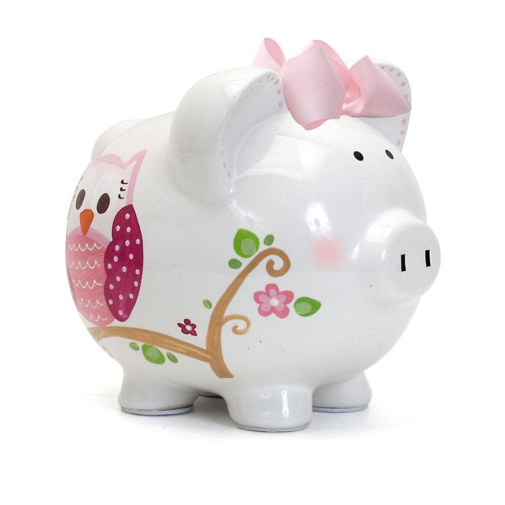 Child To Cherish® - Pink Dotted Owl Pig