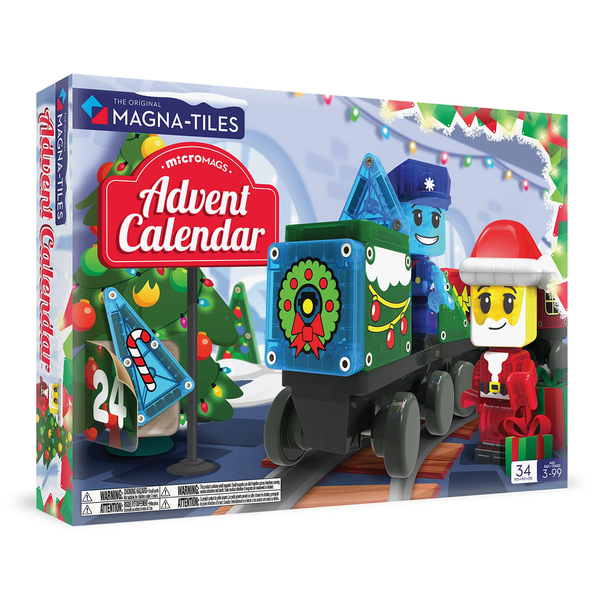 Magna-Tiles - MicroMAGS Advent Calendar 34 Piece Set: Default Title