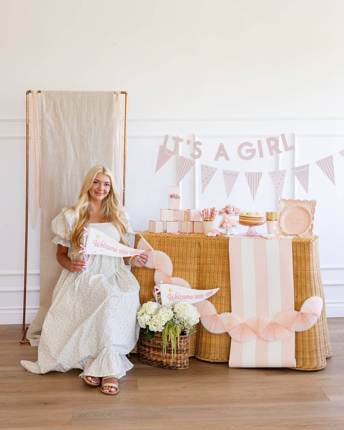 My Mind’s Eye - BAB1115 - Welcome Little One Pink Pennant