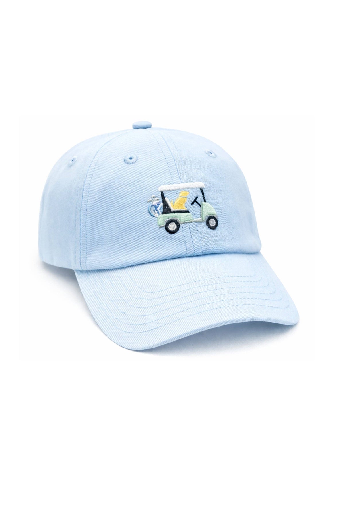Dog in Golf Cart Hat