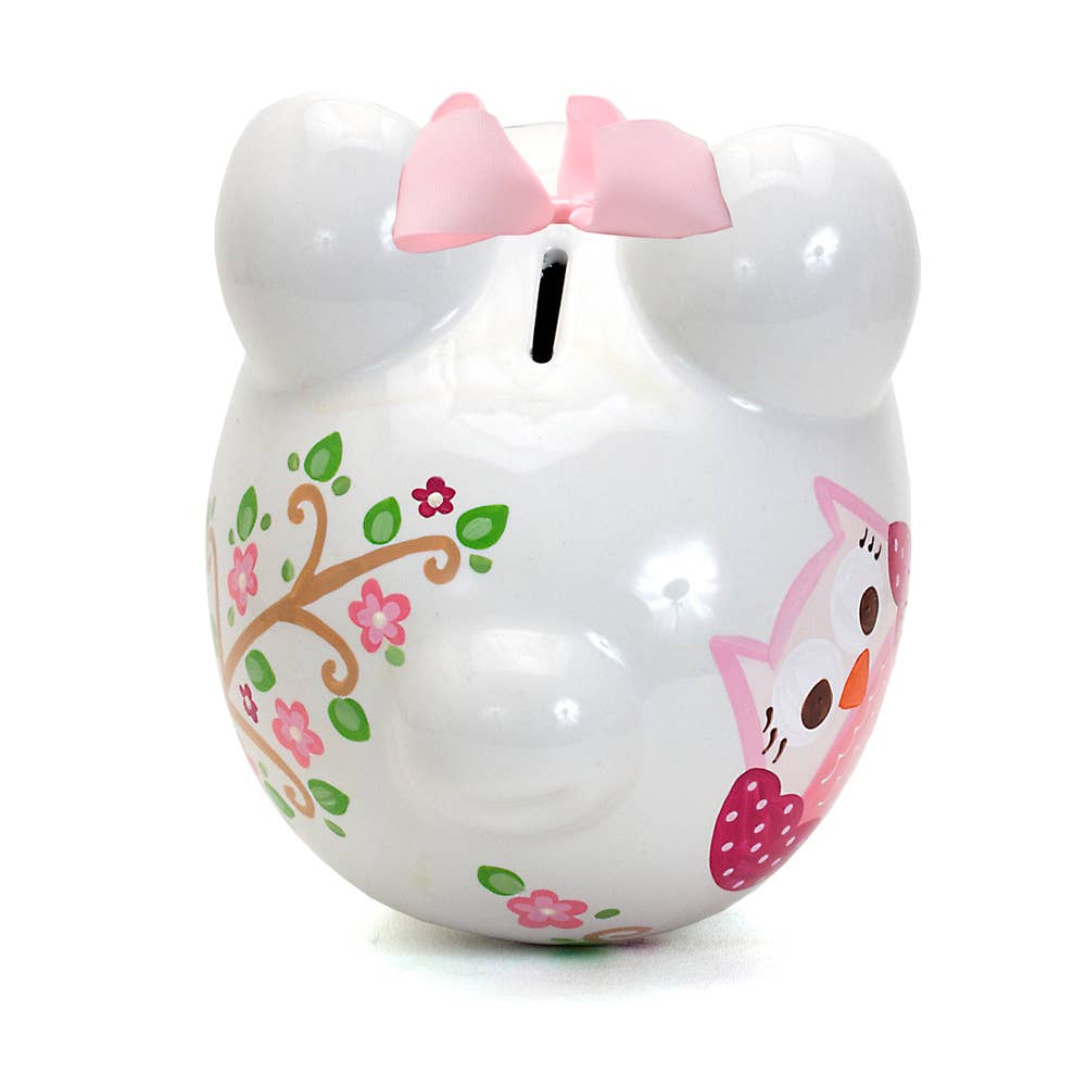 Child To Cherish® - Pink Dotted Owl Pig