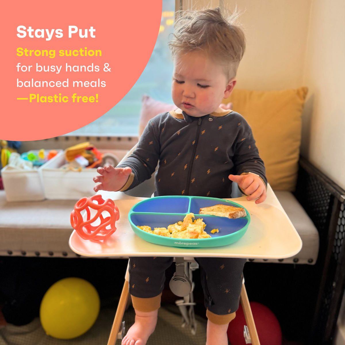 Color Pop Suction Plate: Sherbert