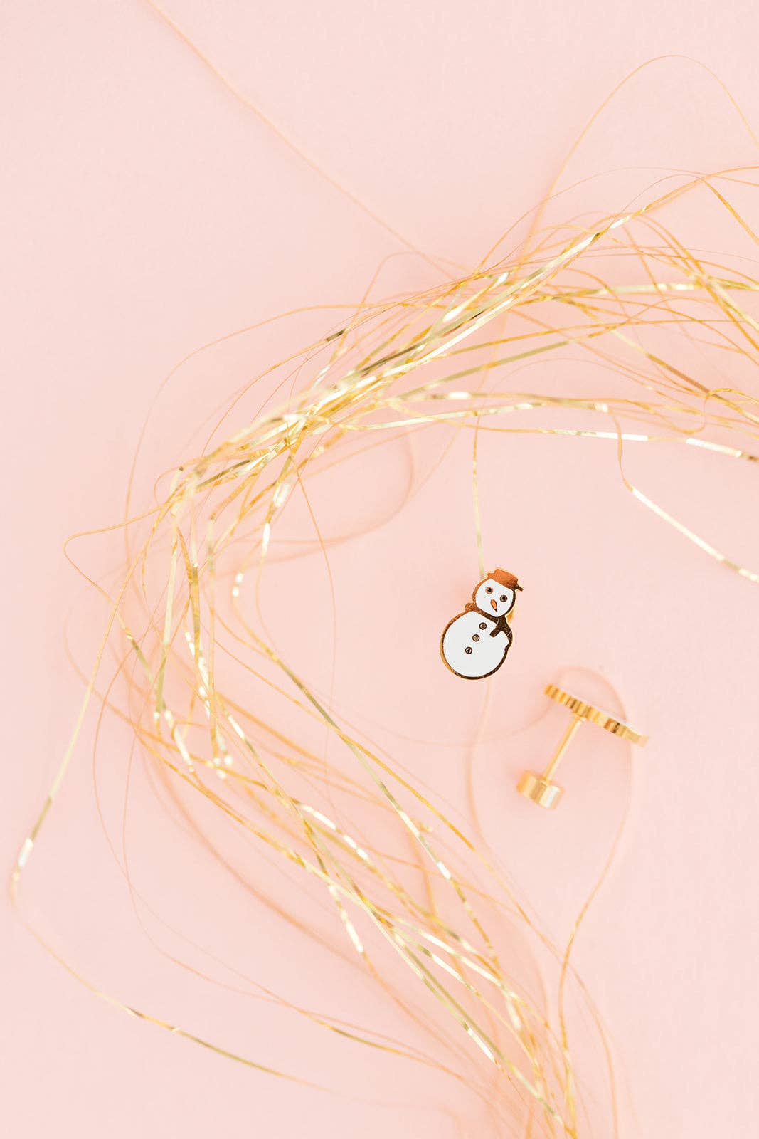 Pip Pop Post - Snowman Stud Earrings - Hypoallergenic, Flat Back, Girl Gift: Pair
