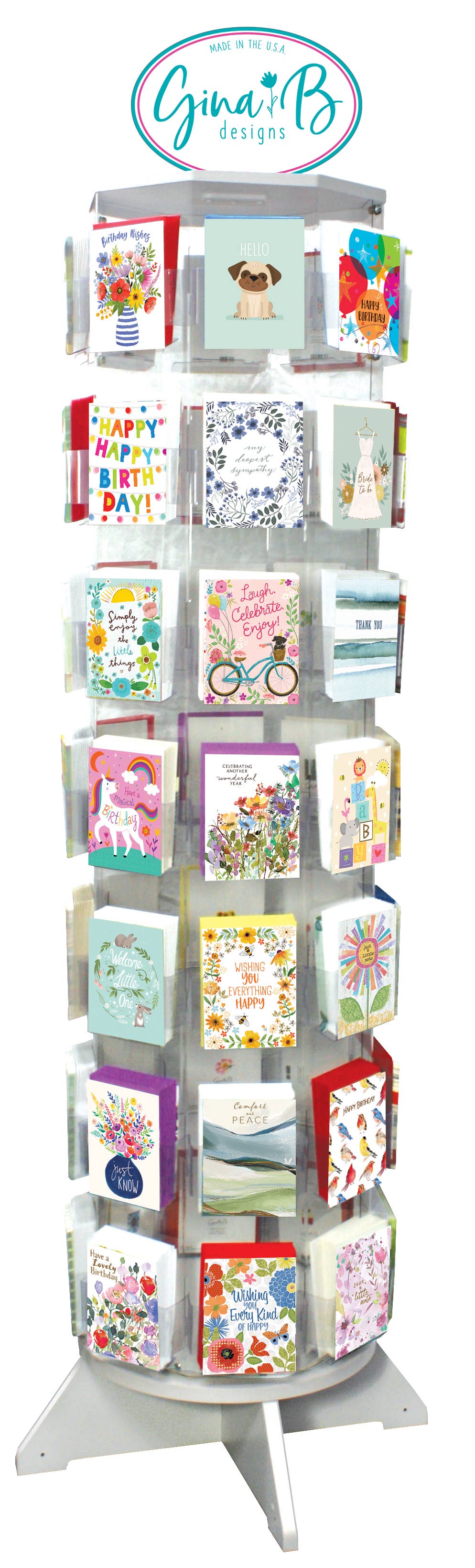 GINA B DESIGNS - Birthday Greeting Card - Kids - Magical Unicorn