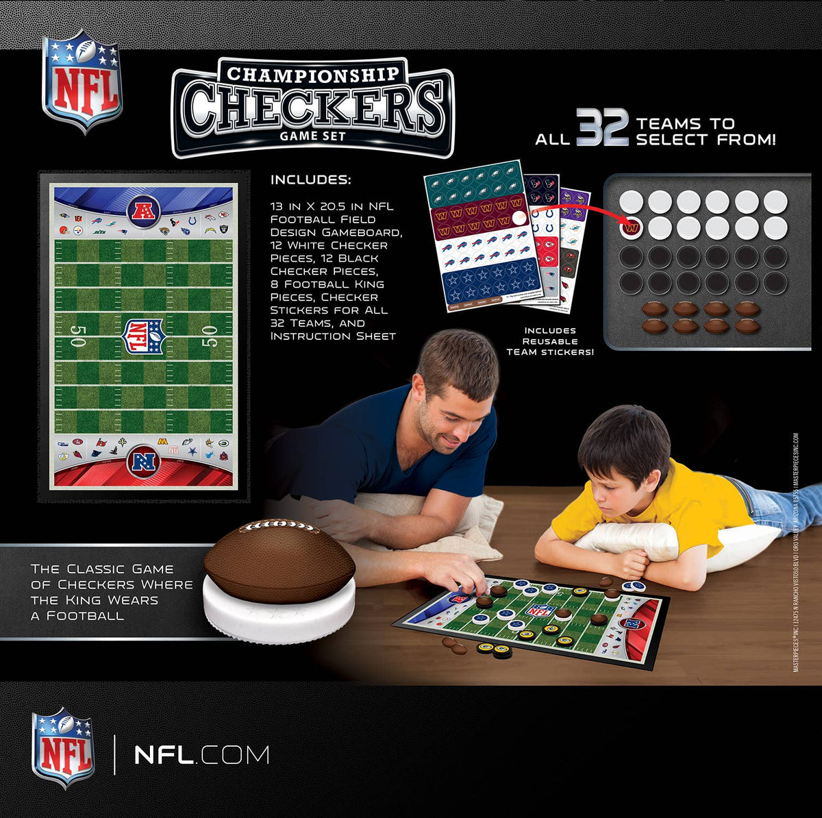 League Checkers Board Game
