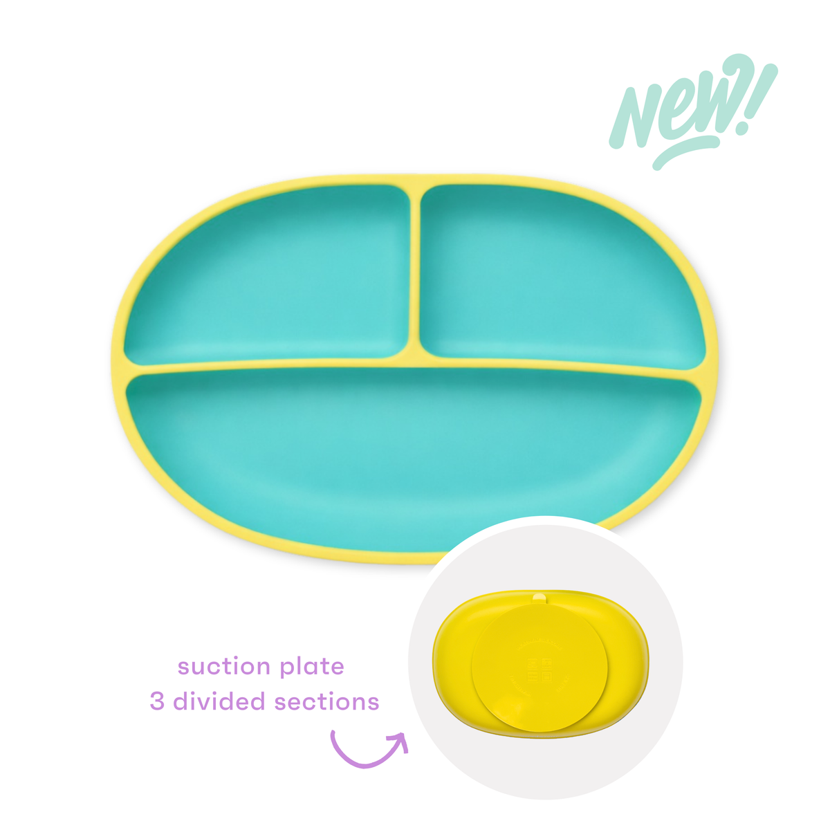 Color Pop Suction Plate: Grape