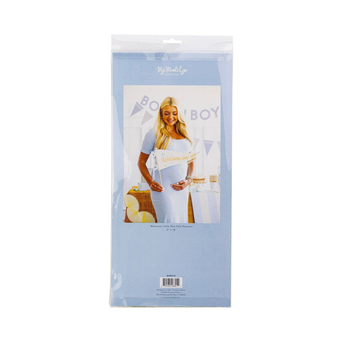 My Mind’s Eye - BAB1116 - Welcome Little One Blue Pennant