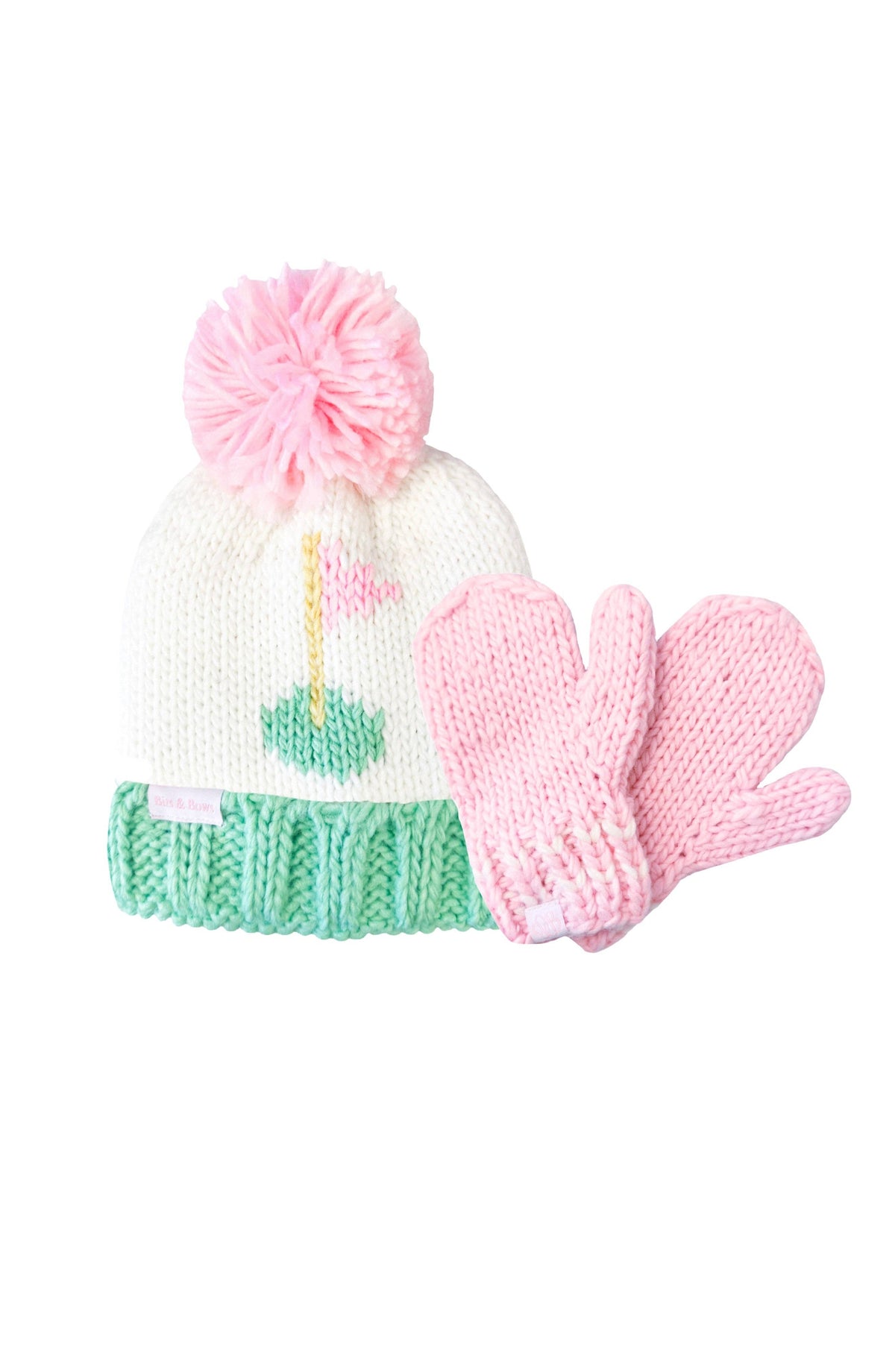 Golf Flag Bobble Hat - Pink