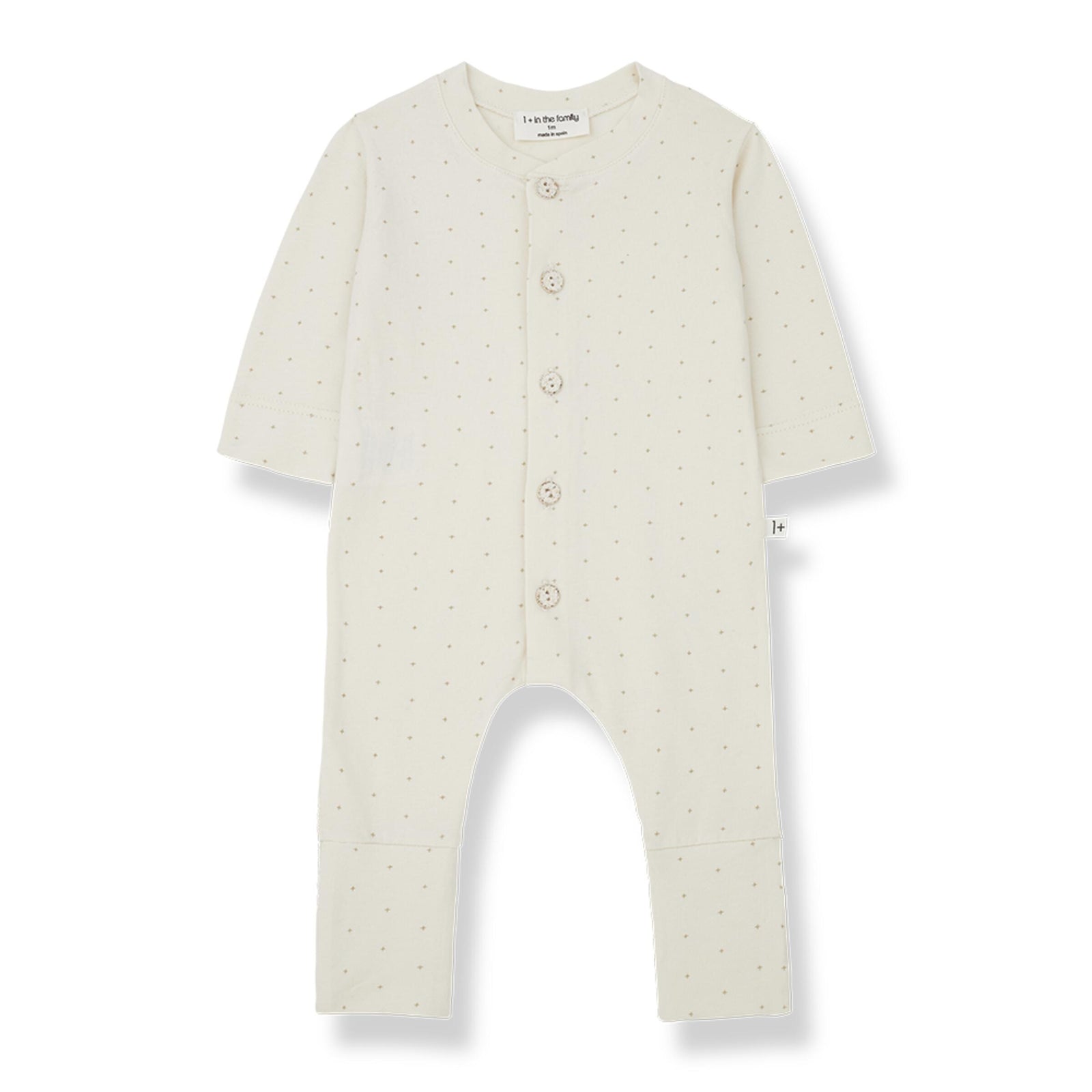 1+ in the Family Nino Footie & hat - Ecru