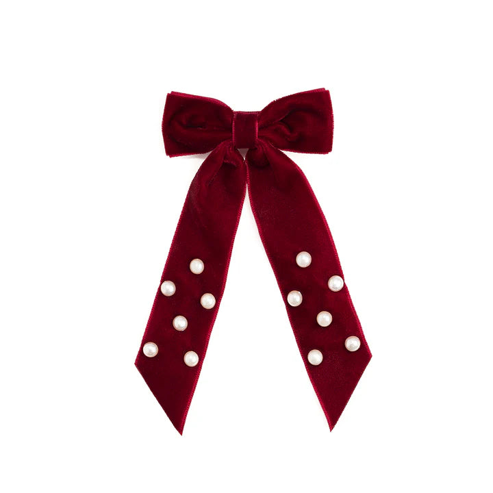 Velvet Coquette Bow Clip