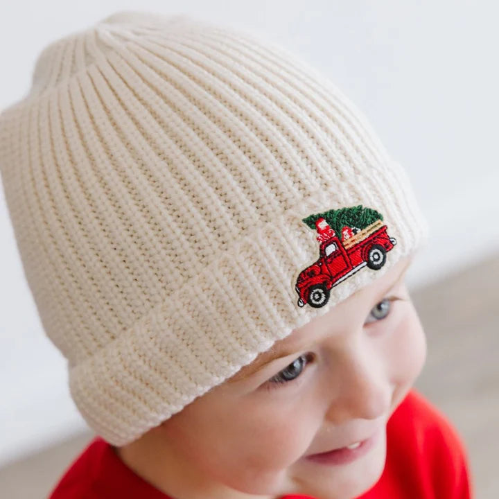 Christmas Truck Patch Beanie