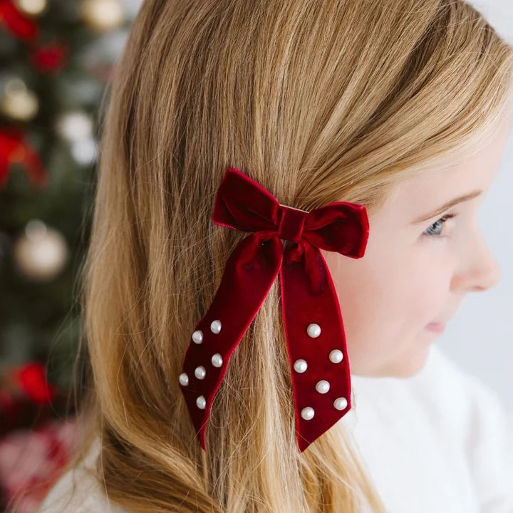 Velvet Coquette Bow Clip