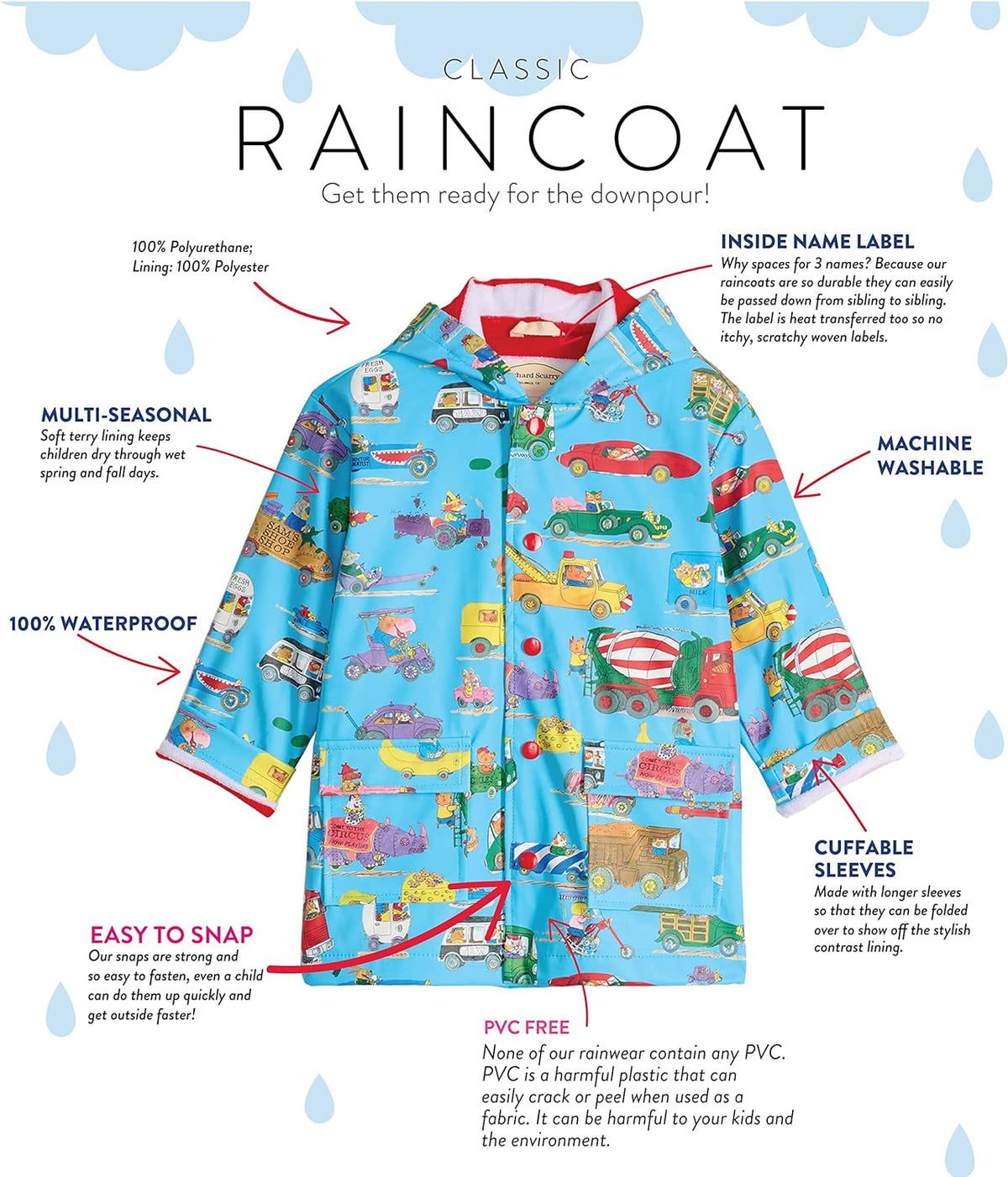 Richard Scarry Classic Rain Jacket