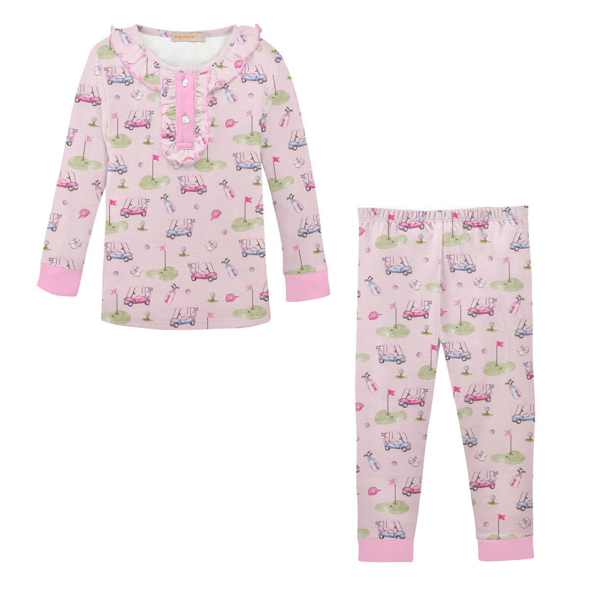 Golfing in Pink Pajama Set