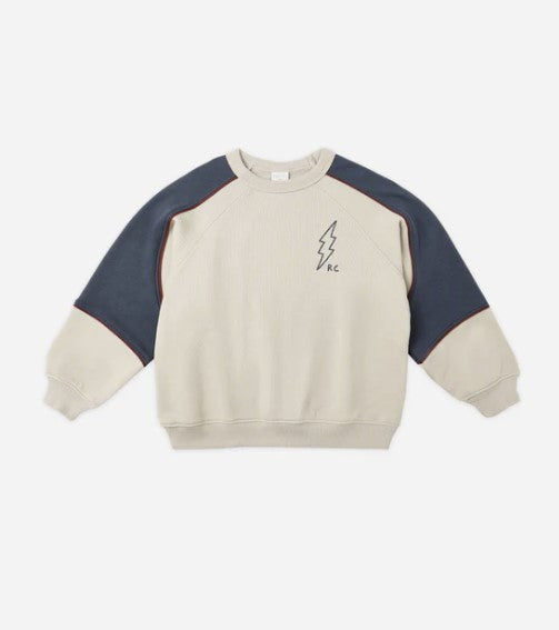 Paneled Sweatshirt || Stone