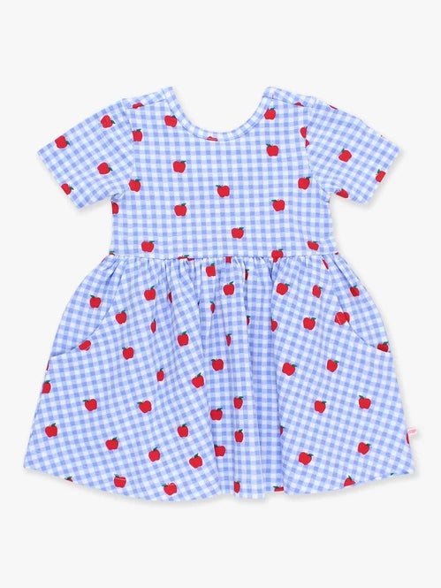 Apple Orchard Gingham Twirl Dress