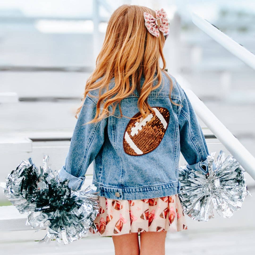Football Cutie Tulle Bow Clip