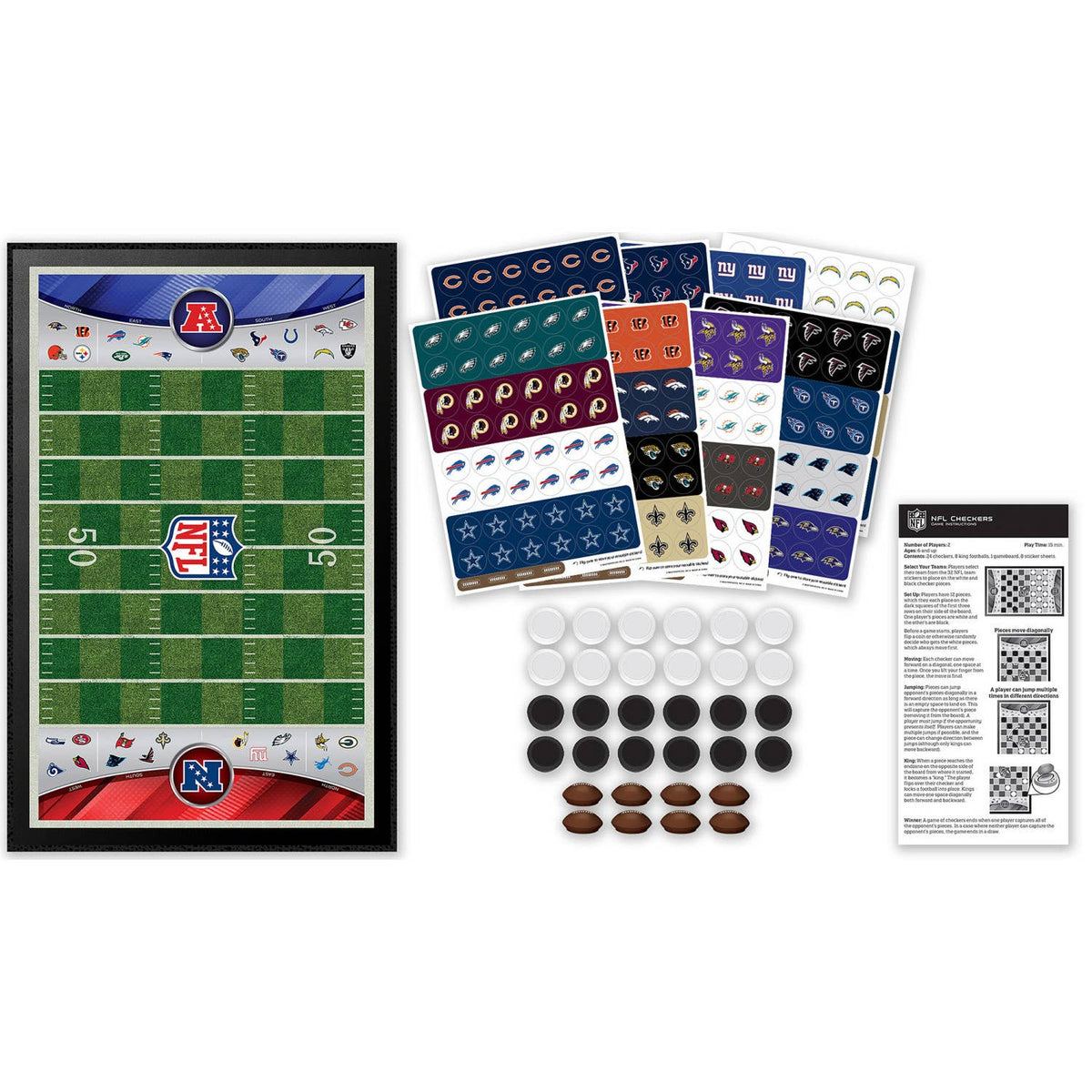 League Checkers Board Game