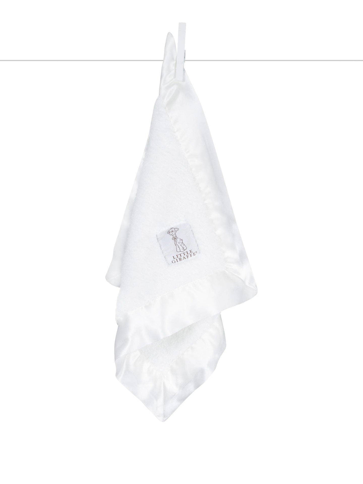Little Giraffe - Chenille Blanky: White