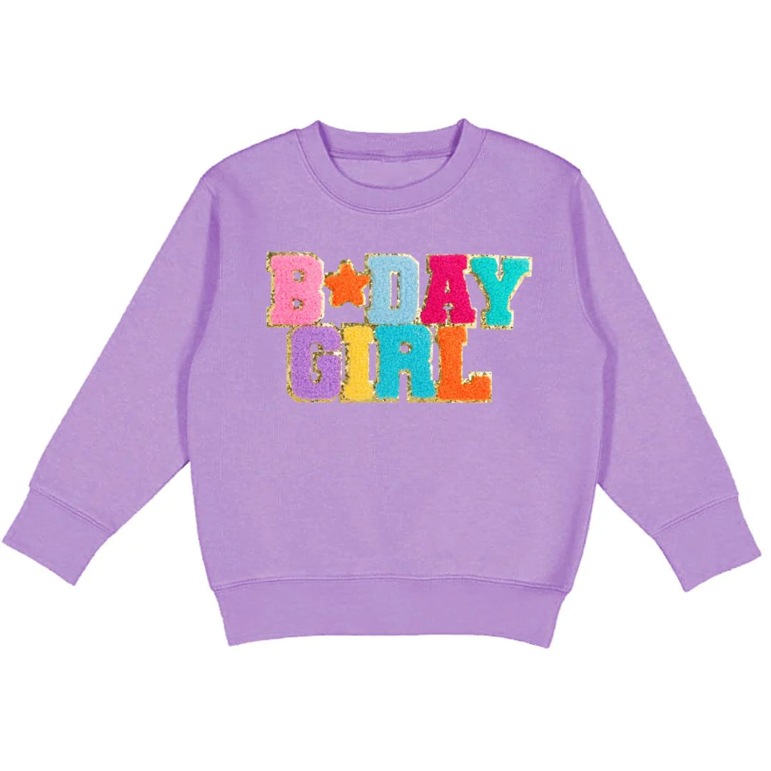 Bday Girl Patch Sweatshirt