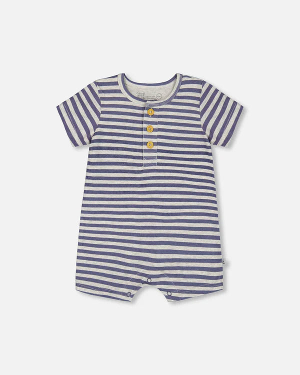 Blue Stripe Romper