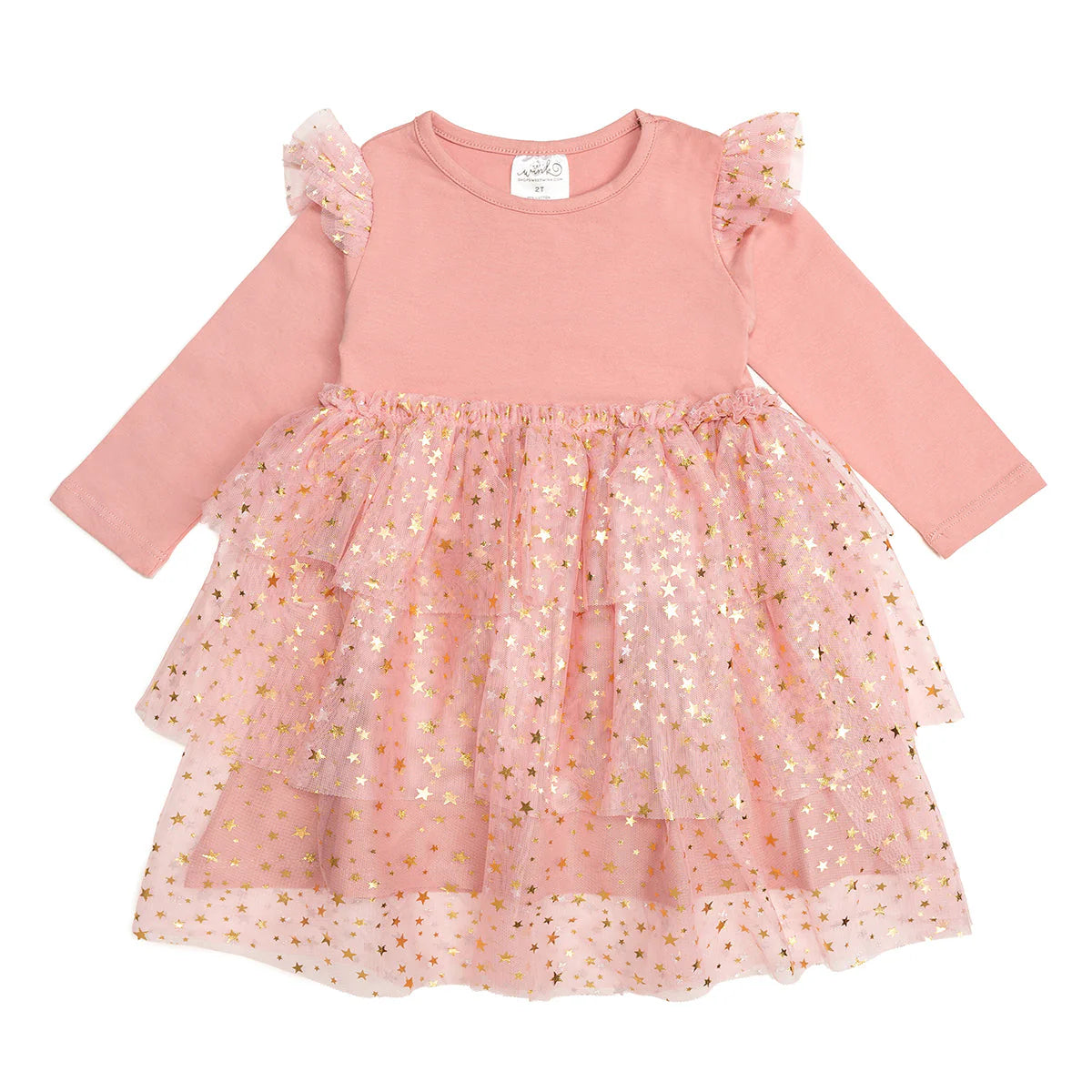 Blush Shimmer Tutu Dress