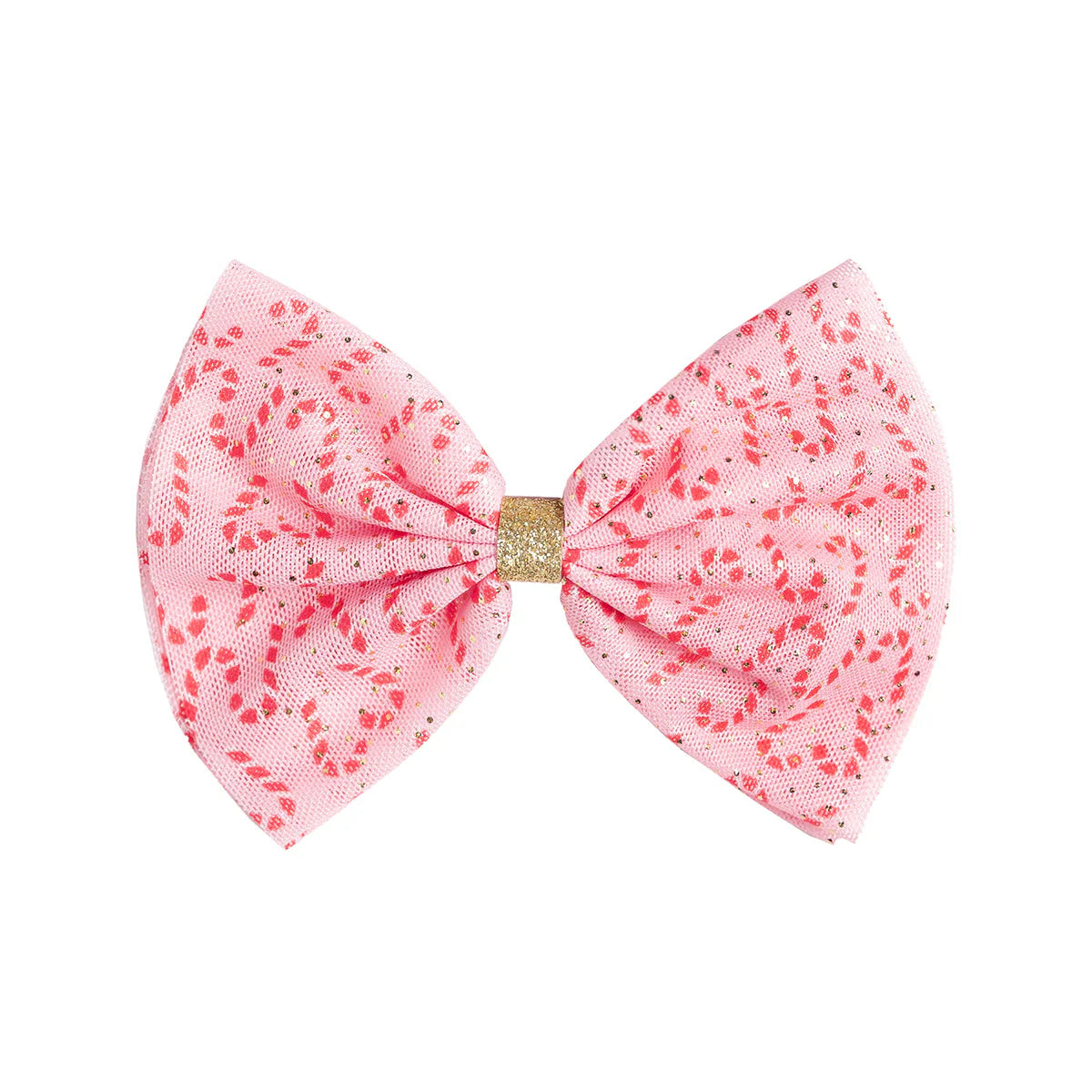 Candy Cane Tulle Bow Clip