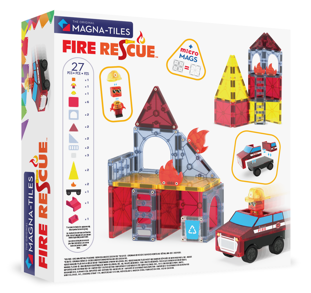 Magna-Tiles - Magna-Tiles Fire Rescue 27-Piece Set