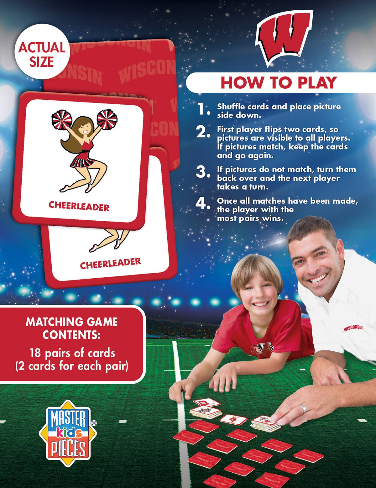 Wisconsin Badgers Matching Game