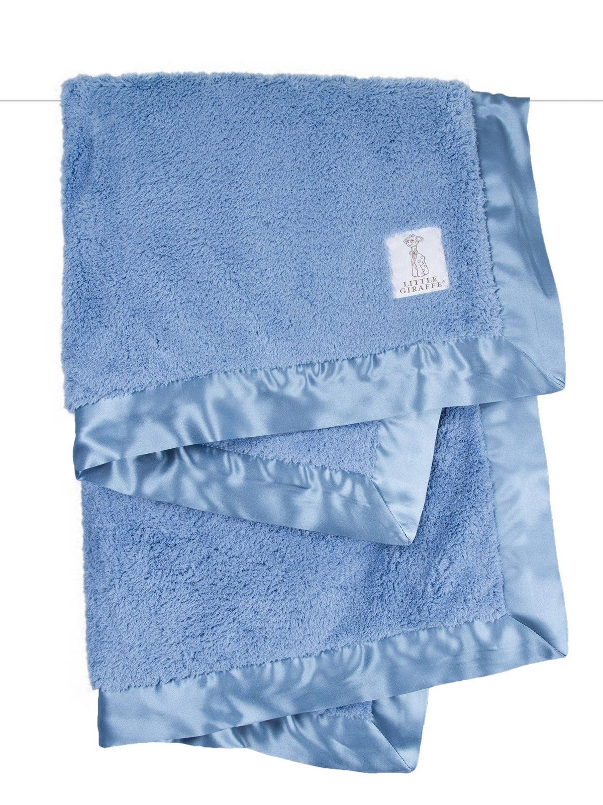 Little Giraffe - Chenille Baby Blanket: Unboxed / Cornflower