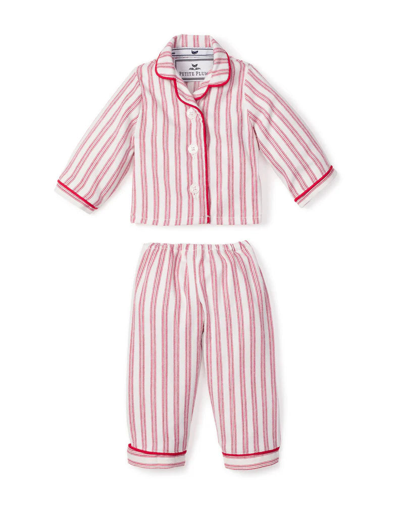 Antique Red Ticking Doll Pajamas