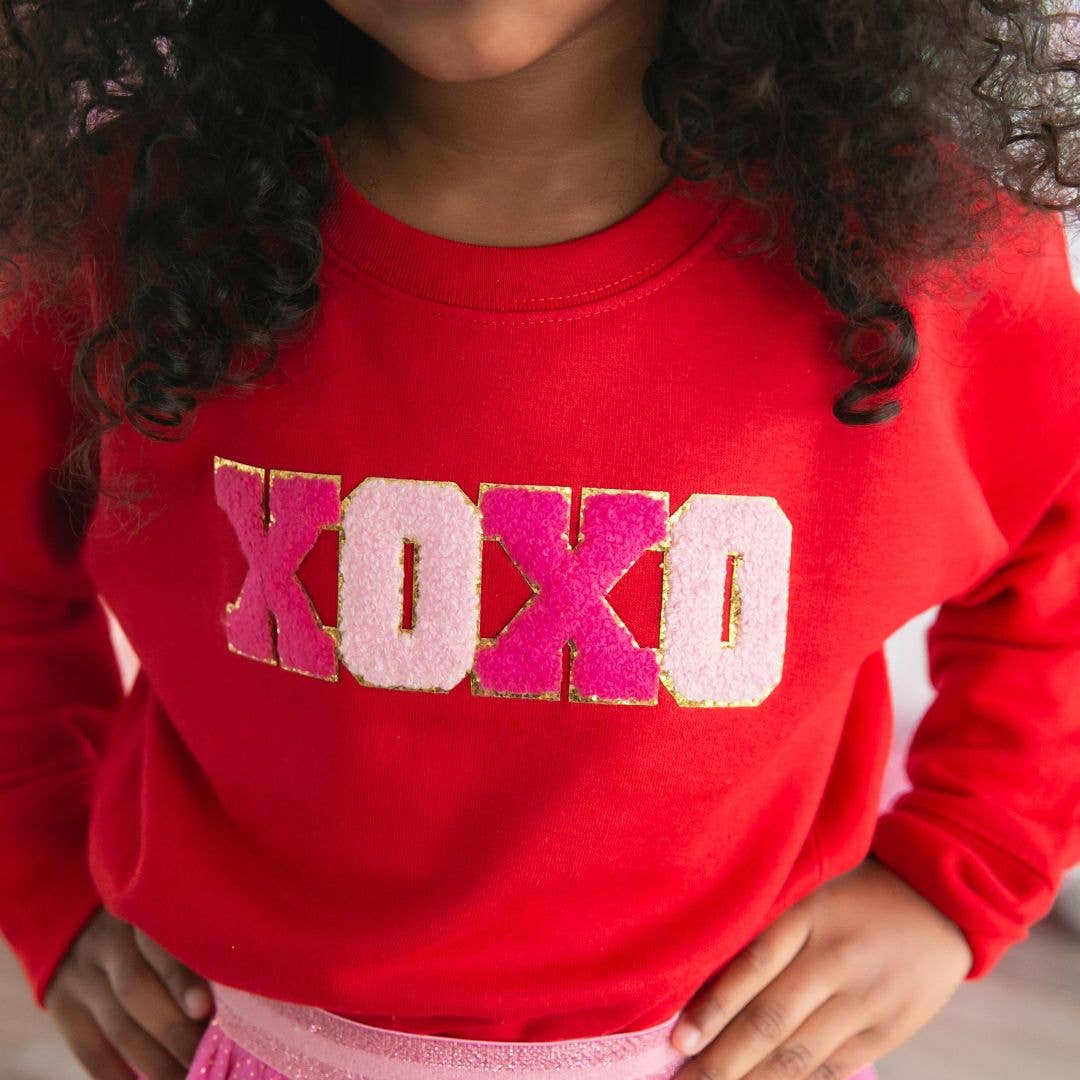 XOXO Patch Valentine&#39;s Day Sweatshirt