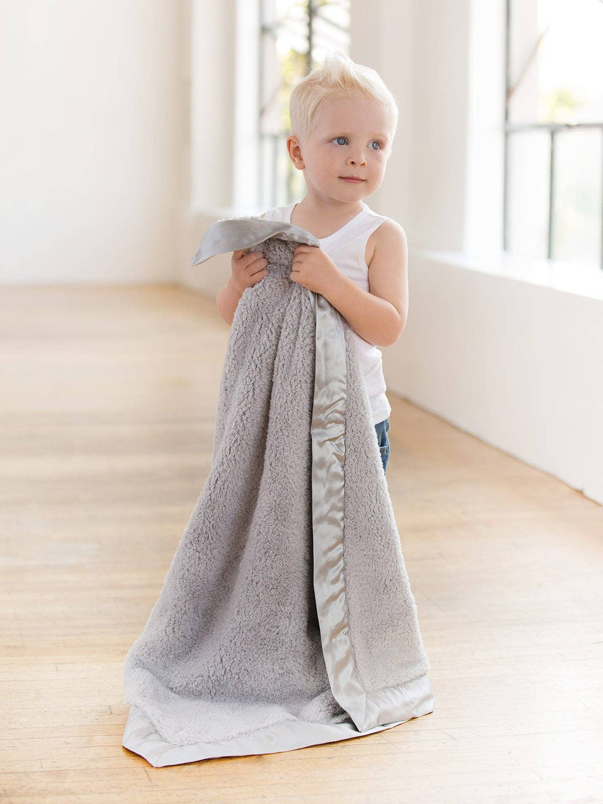 Little Giraffe - Chenille Baby Blanket: Unboxed / Sage