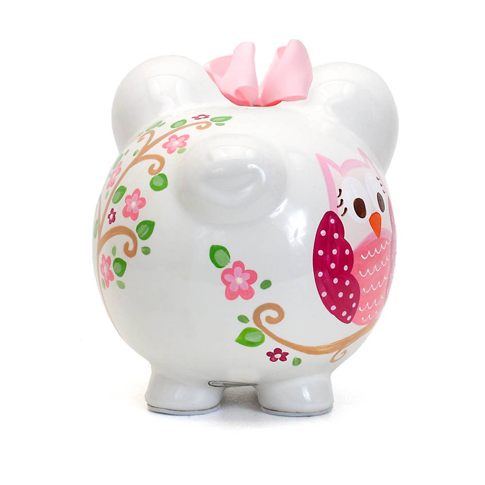 Child To Cherish® - Pink Dotted Owl Pig