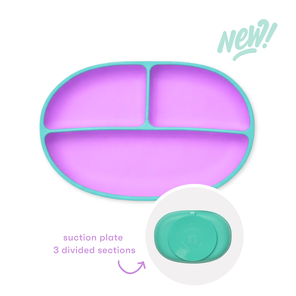 Color Pop Suction Plate: Grape