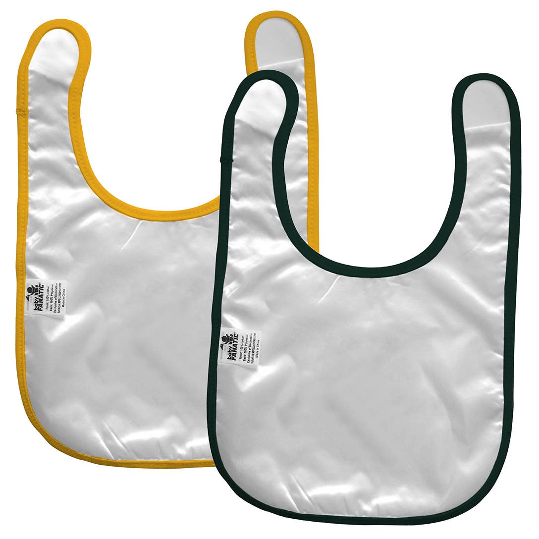 Baby Bibs 2-Pack - Green & Yellow
