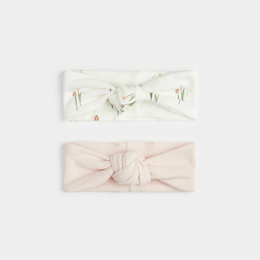 Tulip/Pink 2 Pack Headbands