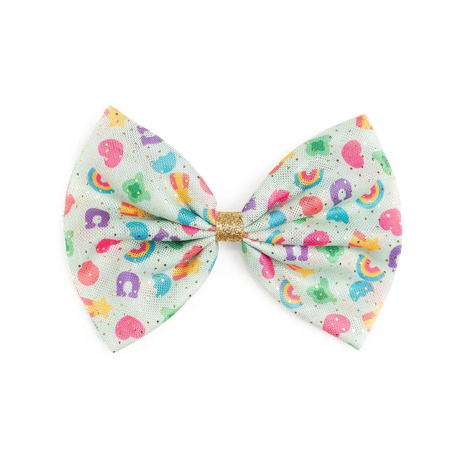 Lucky Charm Tulle Bow Clip